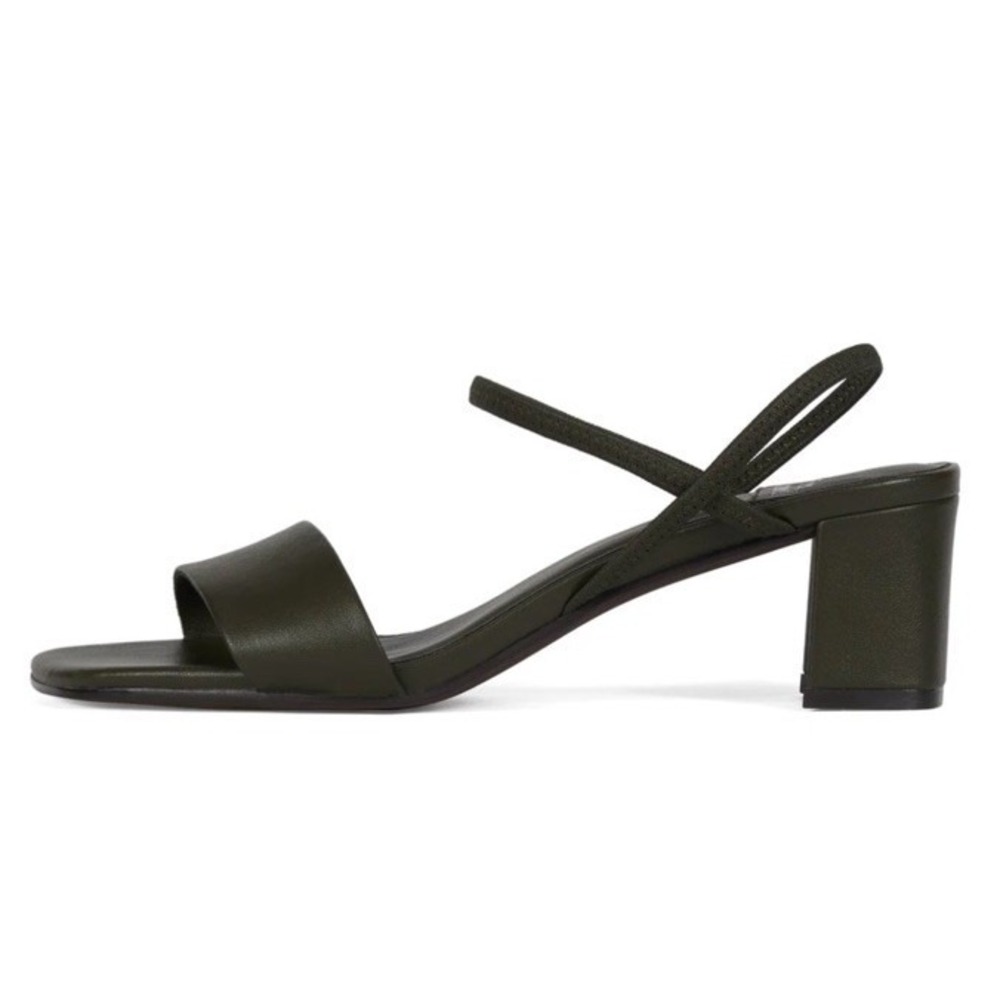 Cider Womens Strappy Block Heel Sandals Square Toe Slingback Black Sz 8